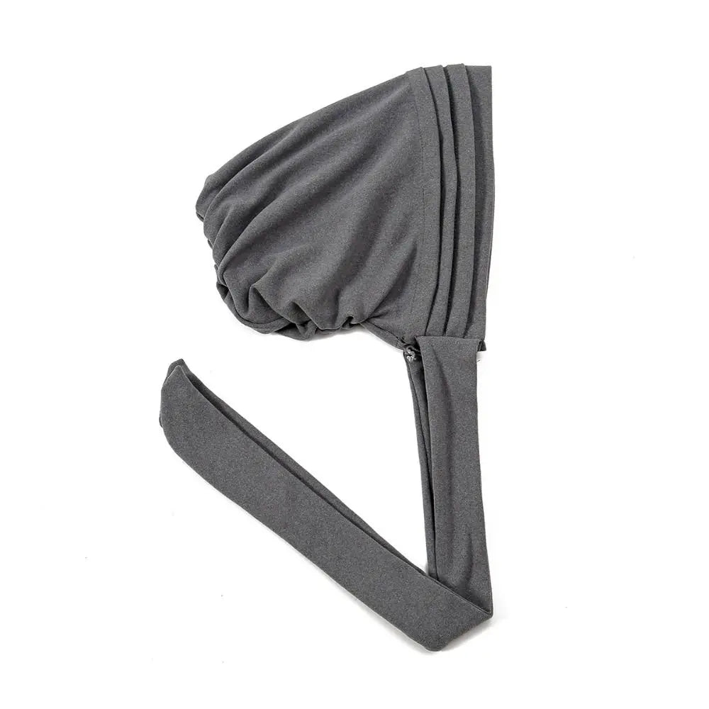 Pre-Tied Muslim Women Hijab Bonnet Pleated Ruffle Turban Chemo Cap Underscarf Hair Loss Hat Islamic Cancer Headwear Scarf Mujer