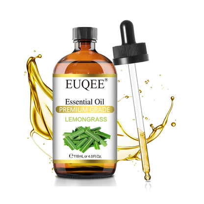 EUQEE 118ml (4 fl. oz) Pure Essential Oil-Sweet Orange Bergamot Cinnamon Lavender Tea tree Premium Aromatherapy Oil for Diffuser