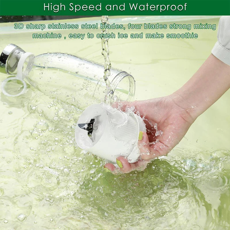 Portable Electric Smoothie Blender and Mini Travel Fruit Juicer Mixer USB Power Source for Busy On-the-Go Lifestyle