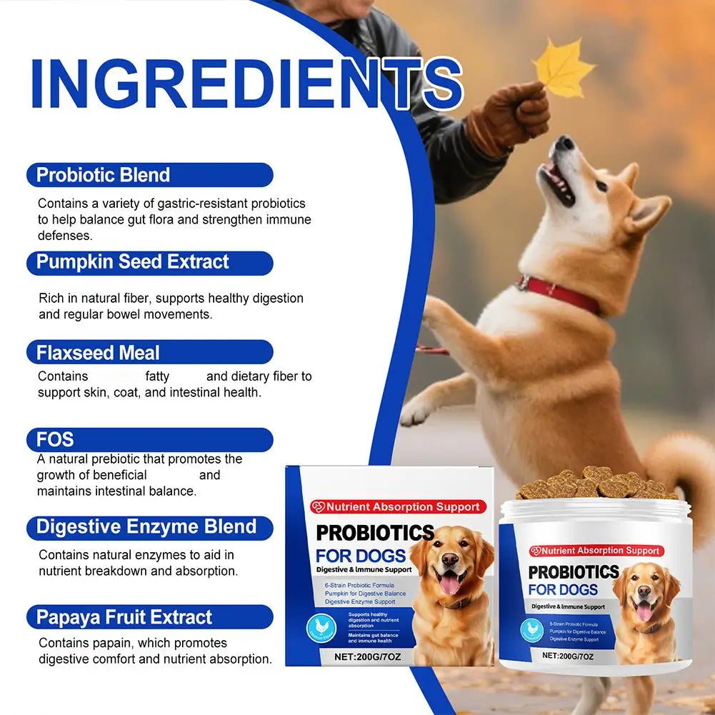 Dog Specific Probiotic Soft Granules - Intestinal Balance Digestion Support Pet Nutritional Supplement For All Ages