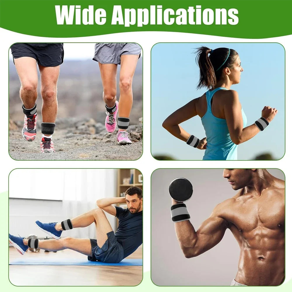 1Pair Wrist Ankle Weights, 1kg,2kg,3kg Wrist Leg Arm Weights, Comfortable Soft for Dancing, Running, Walking, Fitness, Workout