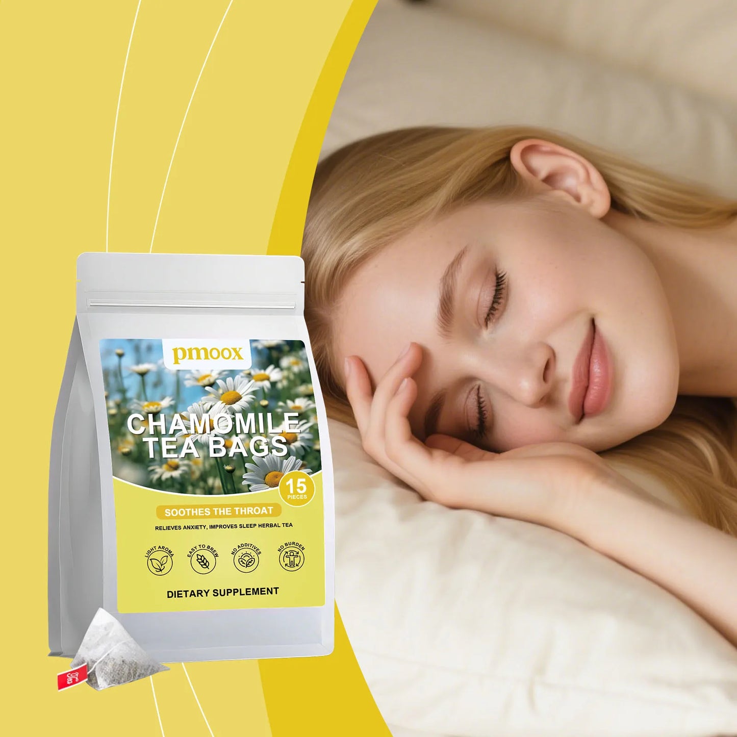 Chamomile Tea - Natural Soothing Herbal Infusion for Sleep | Organic Calming Brew to Unwind & Rest Easy
