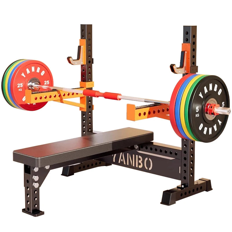 New multifunctional weightlifting bench, commercial professional integrated bench press stand, household barbell rack