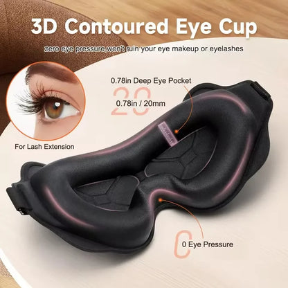 6D Sleep Mask Blockout Light Blindfold Sleeping Aid Eye Mask Soft Memory Foam Face Mask Eyeshade Slaapmasker Eye Cover Patch