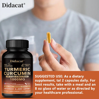 Organic Turmeric Curcumin with Black Pepper Extract - High Absorption Ultra Potent Supplement, Joint Support, 120 Capsules