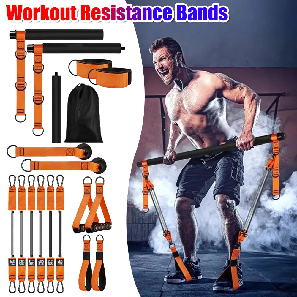 Workout Resistance Bands Pilates Yoga Pull Rope Exercise Training Expander Elastic Resistance Belt Home Gym Fitness Exercise