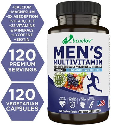Men's Multivitamin Multimineral Supplement Vitamin ABCDEK Magnesium Calcium Zinc To Replenish Energy and Promote Overall Health