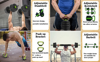66lbs/88lbs Weight 4 in 1 Adjustable Kettlebell Set for home gym